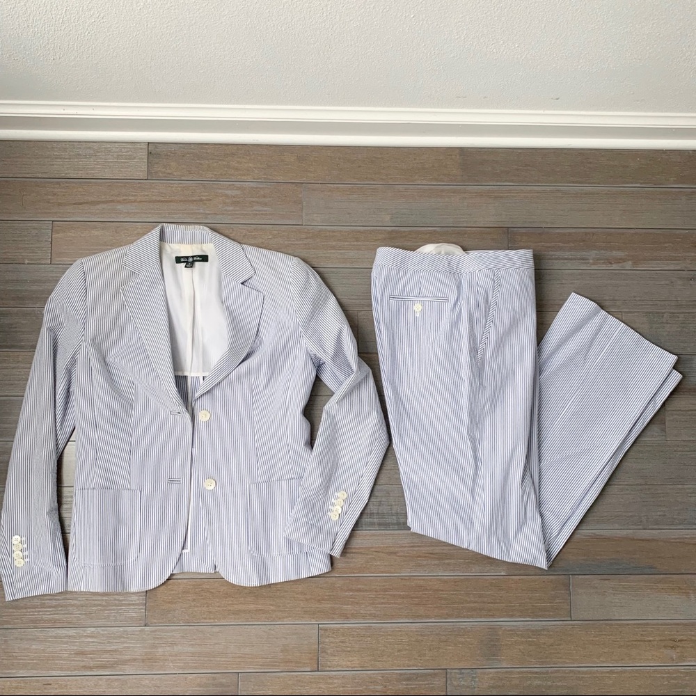 Brooks Brothers Seersucker Blazer AND Pants, US 4